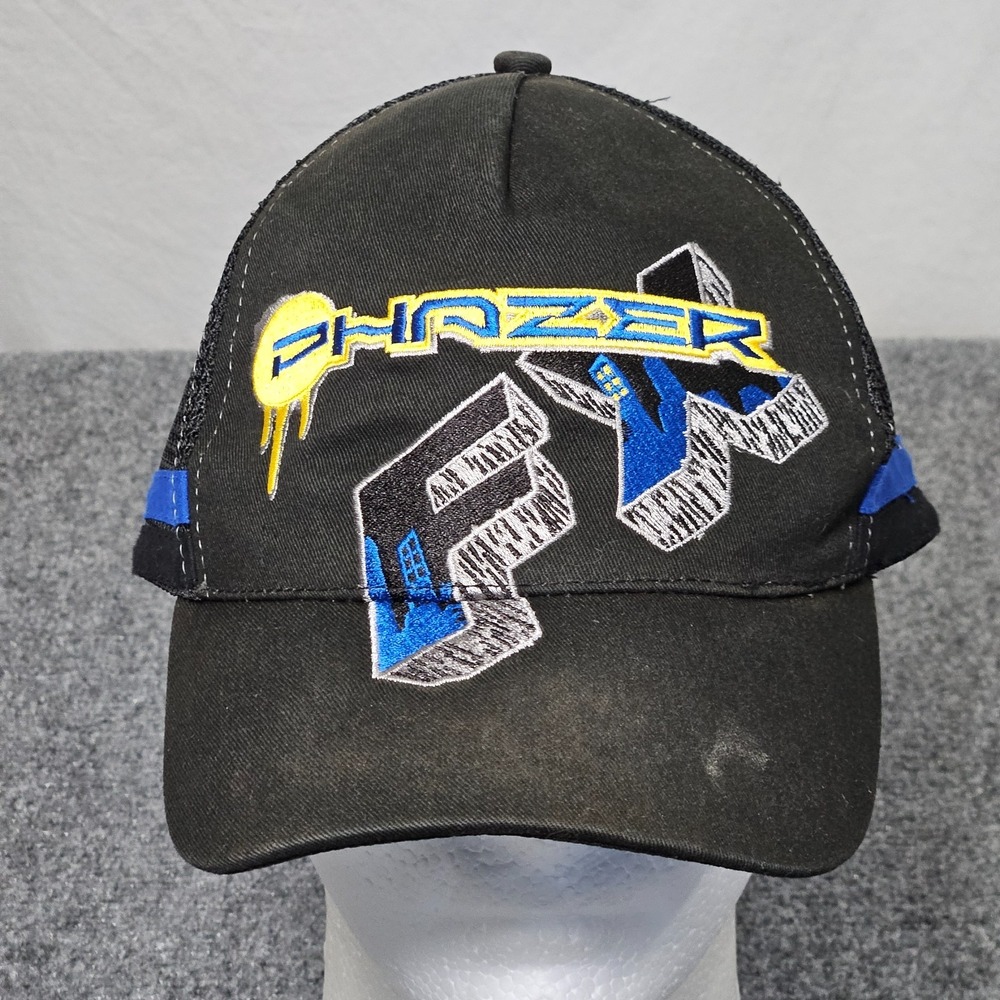Yamaha Phazer FX Trucker Hat Black Blue Four Stroke Extreme Snapback Grunge Work